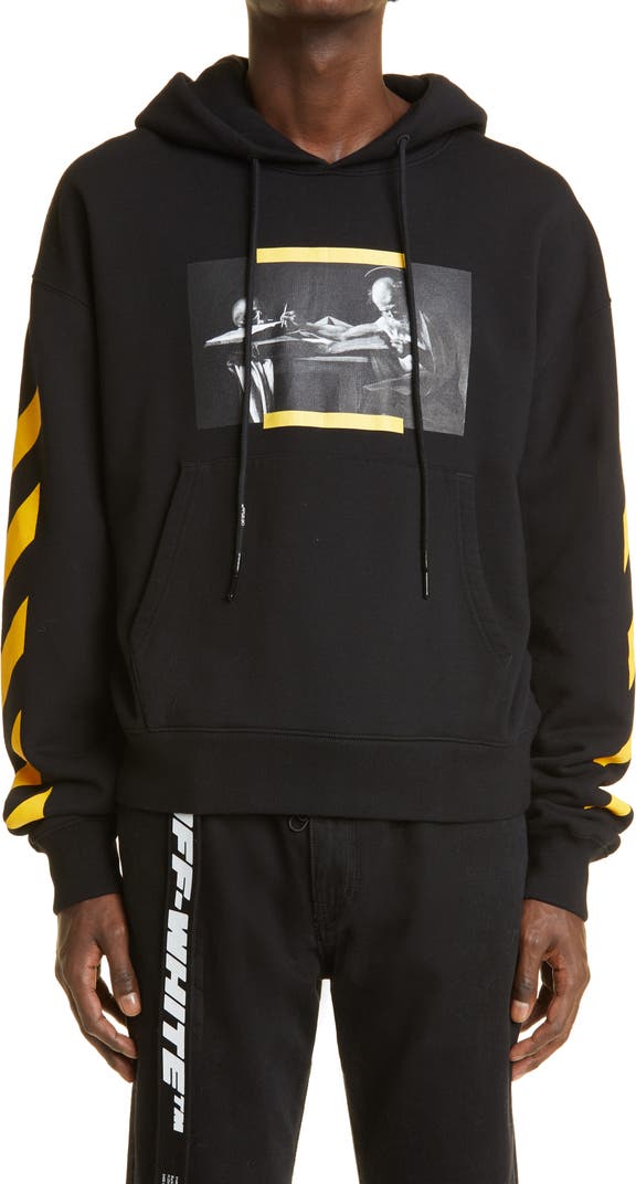 Off white best sale graphic hoodie