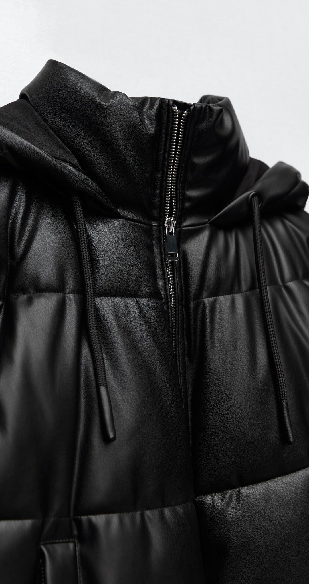 ZARA Faux Leather Puffer Jacket – wassinico