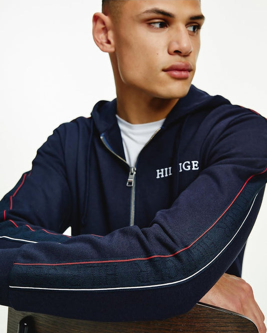 Tommy Hilfiger With Taped Hilfiger Zip Up Hoodie Tracksuit